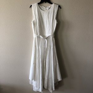 Calvin Klein white eyelet dress
